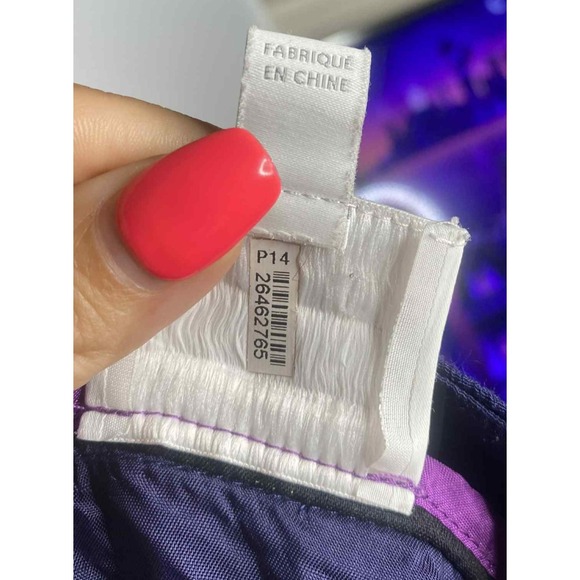 ETT:TWA by ANTHROPOLOGIE Navy blue Floral Wide Leg Cropped Pants Size 0 romantic - Picture 8 of 8